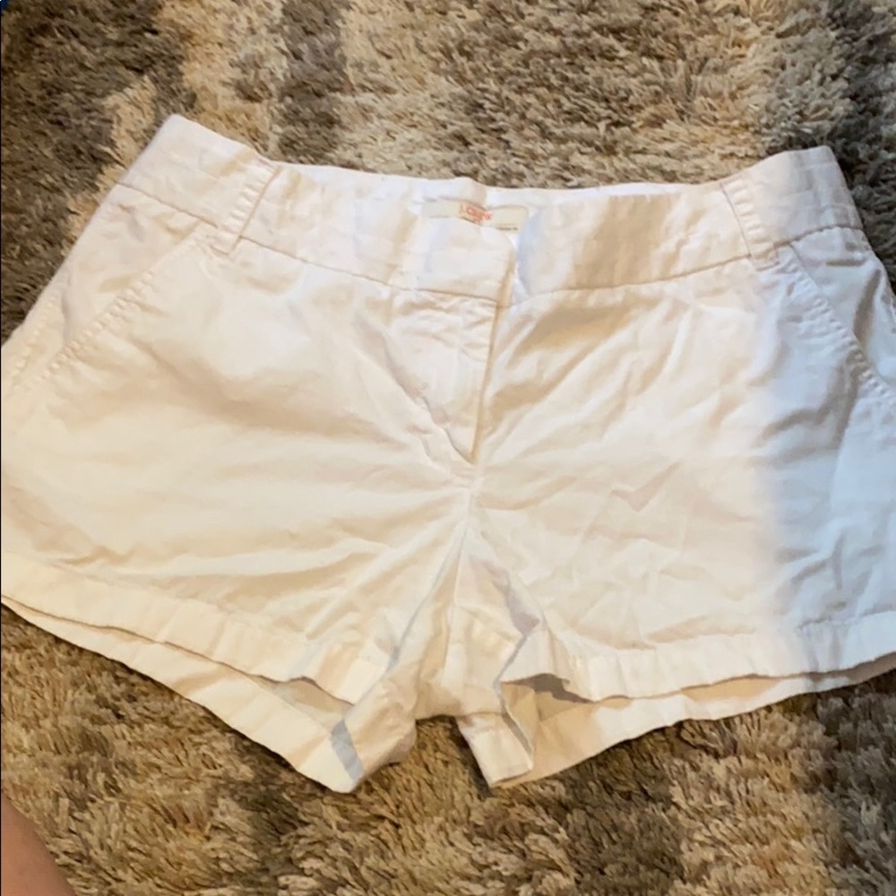 JCrew White Cotton Chino shorts